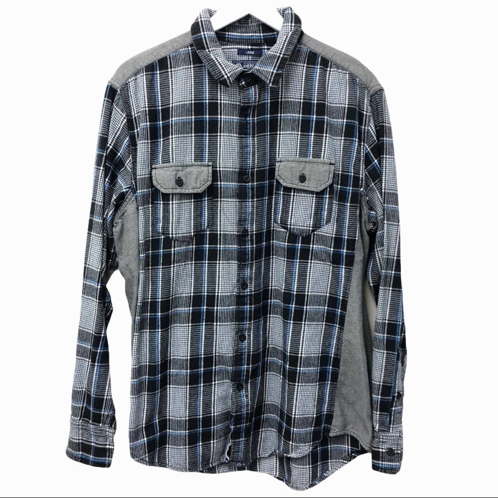 5/$20 AMERICAN RAG men's plaid button up‎ shirt